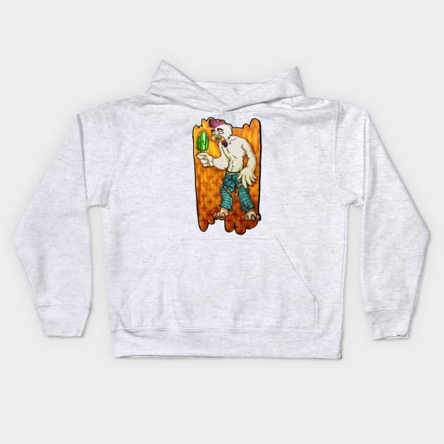 Goof the Chicken - Clothing Design Kids Hoodie by frooglekade